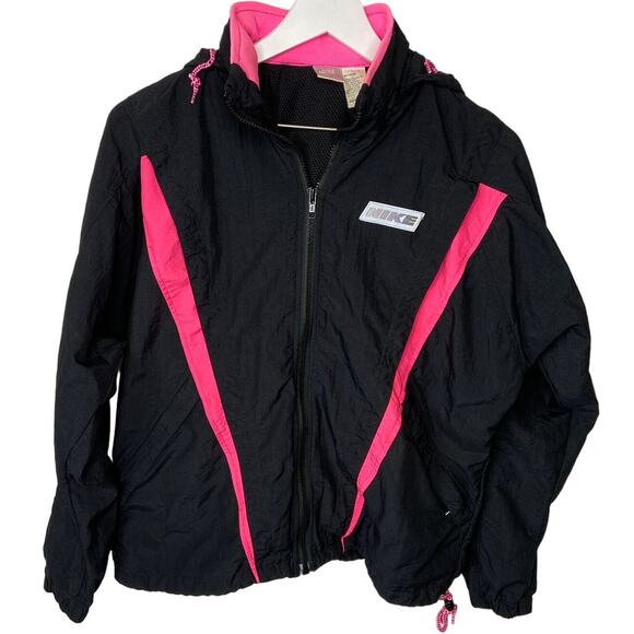 Vintage Nike Gray Tag Zip Up Nylon Windbreaker - Women's Size M - Picture 1 of 5